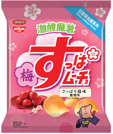 Suppamucho Sour Plum Flavour Potato chips 55g