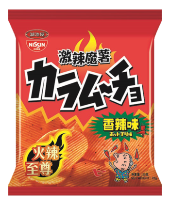 Nissin Koikeya Foods Karamucho Hot Chilli Flavour Potato Chips 25g