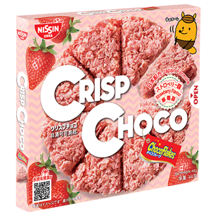 Nissin Cisco Ciscorn Crisp Choco - Strawberry Flavour