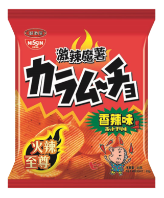 Nissin Koikeya Foods KaramuchoHot Chilli Flavour Potato Chips 55g